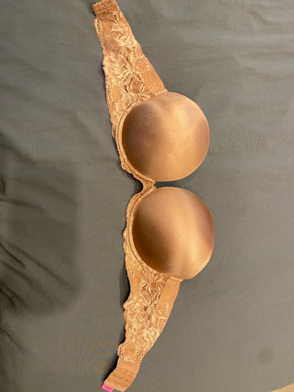 Lace-Back T-Shirt Bra in Brown - Women Intimates 34DD Push up